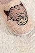 Cute Animal Face Plush Fleece House Slippers