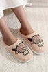 Cute Animal Face Plush Fleece House Slippers