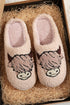 Cute Animal Face Plush Fleece House Slippers