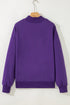 Cute Ghost Print Mock Neck Friendly Spooky Sweatshirt