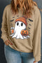 Cute Ghost Pumpkin Printed Graphic Pullover Sweatshirt