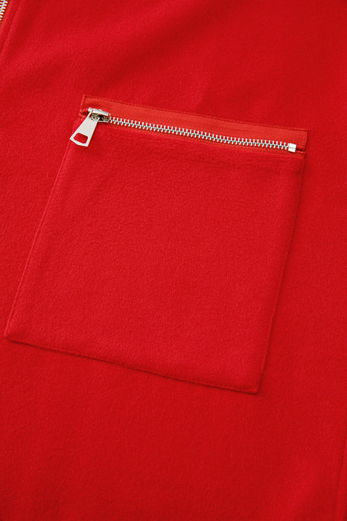 Casual Stretch Zip Up Hooded Coat