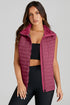 Plush Collar Quilted Zip Front Puffer Vest