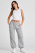 Crisscross Elastic Waist Pull On Athleisure Sweatpants