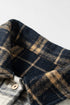 Plaid Button Up Long Sleeve Shift Silhouette Shacket