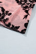 Feminine Floral Print Sheer Mesh Long Sleeve Blouse