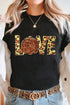 Sequin Pumpkin Leopard Print Love Graphic Tee