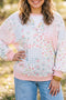 Patchwork Floral Print Long Sleeve Southern Tunic Top