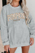 Pumpkin Letter Graphic Oversized Harvest Pullover Sweatshirt