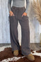 Cotton Elastic Waist Drawstring Tie Cargo Pants