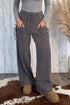 Cotton Elastic Waist Drawstring Tie Cargo Pants