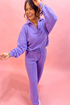 Active Collared Pullover And Central Seam Pant Set