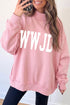 Wwjd Amen Double Sided Printed Mock Neck Reversible Sweatshirt