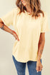 Soft Stretch Blend Crew Neck Short Sleeve Tee