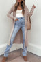 Polyester Cotton Long Sleeve Tunic Shift Cardigan