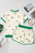 Mallard Printed Western Style Contrast Trim Short Set