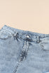 Distressed Frayed Slim Fit High Waist Denim Jeans