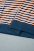 Striped V Neck Long Sleeve Lounge Set