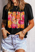 Pumpkin Print Graphic Relaxed Silhouette Statement Tee