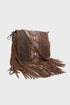 Western Aztec Pattern Fringe Tassel Shoulder Bag