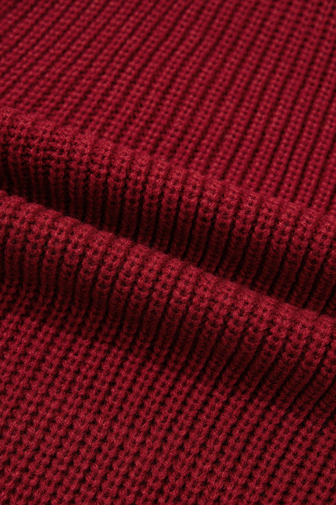 Oversized Fit Button Front Unpatterned Knit Cardigan