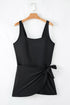 Exclusive Casual Square Neck Knotted One Piece Swimwear