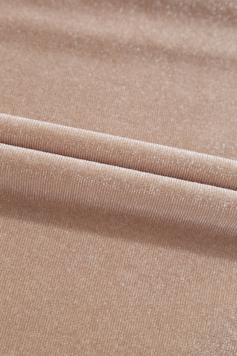 Plush Velvet Zipped Top And Jogger Pant Set