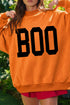 Ghost Letter Reversible Print Mock Neck Spooky Graphic Sweatshirt