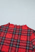 Plaid Round Neck Long Sleeve Pullover Top
