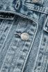 Casual Frayed Detail Button Flap Pocket Denim Vest