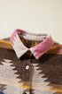 Aztec Print Western Button Up Shirt Jacket