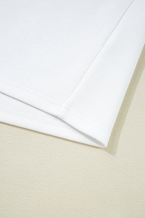 Contrast Trim Edge Cap Sleeve Collared Two Piece Dress