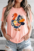 Turkey Applique Short Sleeve Round Neck Tee