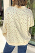 Floral Print Stand Neck Long Sleeve Slogan Sweatshirt