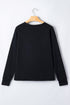 Western Steer Head Print Long Sleeve Round Neck Shift Sweatshirt