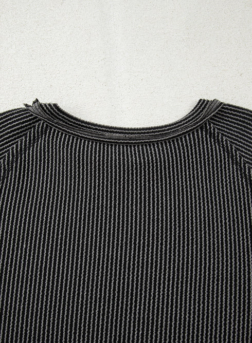 Corded Lantern Sleeve Ruffled Skort Two Piece Dress