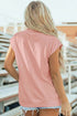 Rugby Pumpkin Graphic Mock Neck Cap Sleeve Tee
