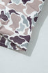 Camouflage Puffer Stand Neck Zip Up Sleeveless Vest