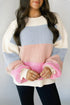 Round Neck Drop Shoulder Long Sleeve Pullover Sweater