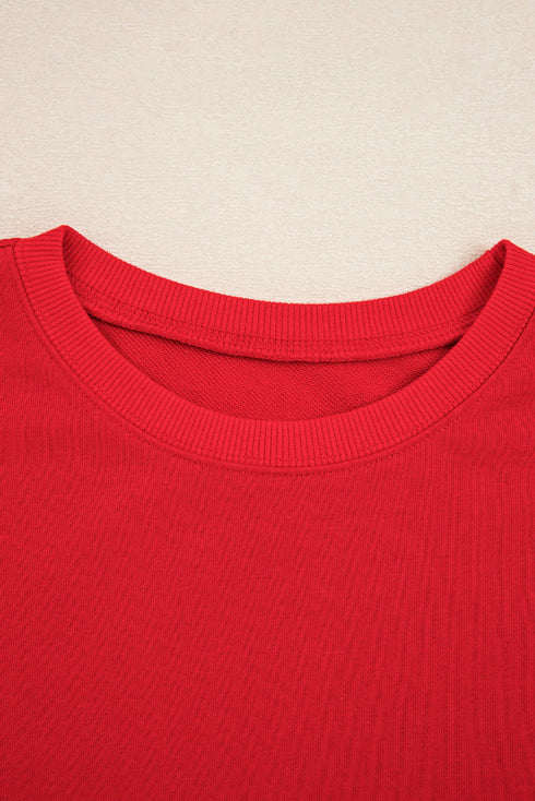 Varsity Stripe Contrast Trim Pullover Skort Two Piece Dress