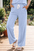 Lace Accent Zipped Collar Short Sleeve Sweat Pant Sets
