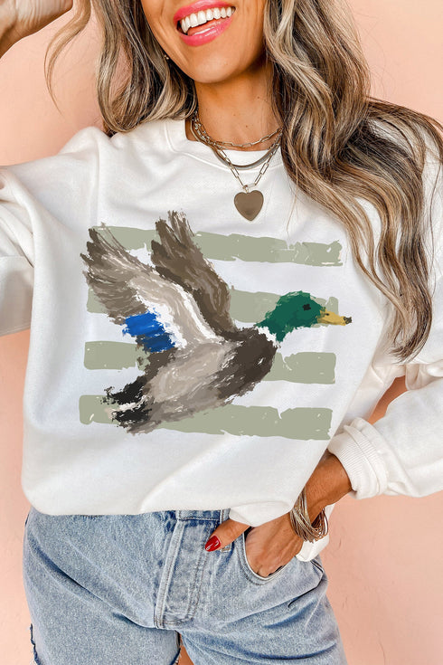 Mallard Duck Western Print Graphic T Shirt