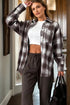 Oversized Flannel Plaid Single Chest Pocket Boyfriend Shacket