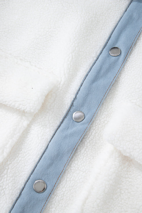 Exclusive Soft Sherpa Fleece Button Front Jacket