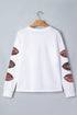 Sequin Touchdown Rugby Graphic Long Sleeve Tee