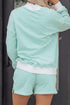 Striped Western Print Mallard Duck Mock Neck Sweatshirt Set
