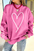 Lover Graphic Mock Neck Exposed Seam Pullover Sweatshirt