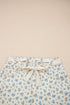 Grommet Knot Waist Floral Barrel Leg Jeans