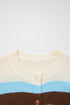 Acrylic Polyamide Striped Pattern Drop Shoulder Cardigan