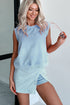 Mineral Wash Tank Top Split Skirt Two Piece Dress